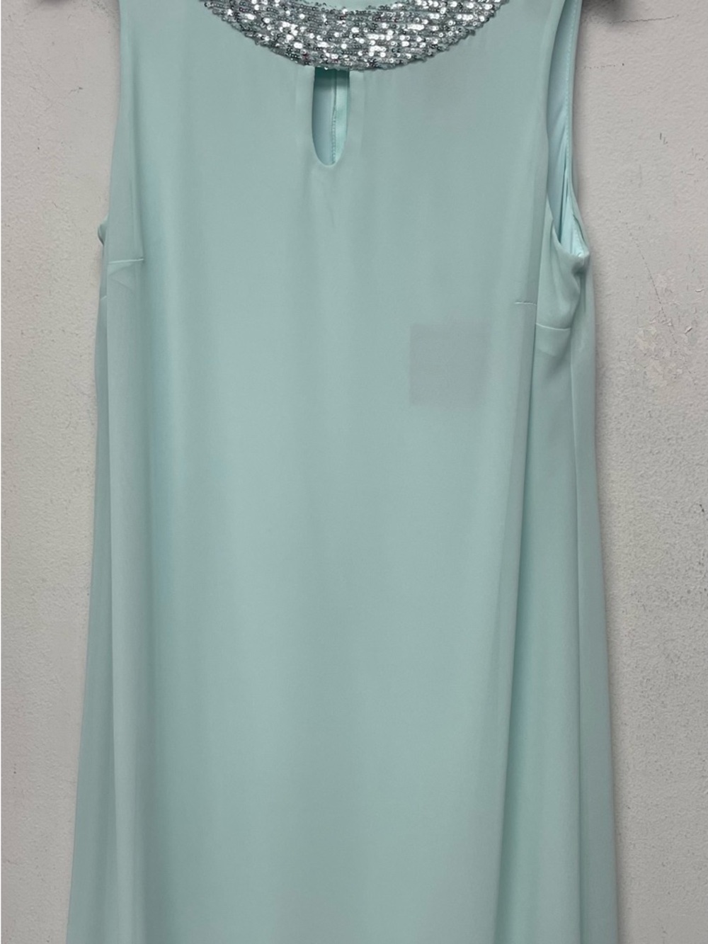 Joseph Ribkoff Mint Green Dress with Sequin Collar  with shawl , New Size 10
